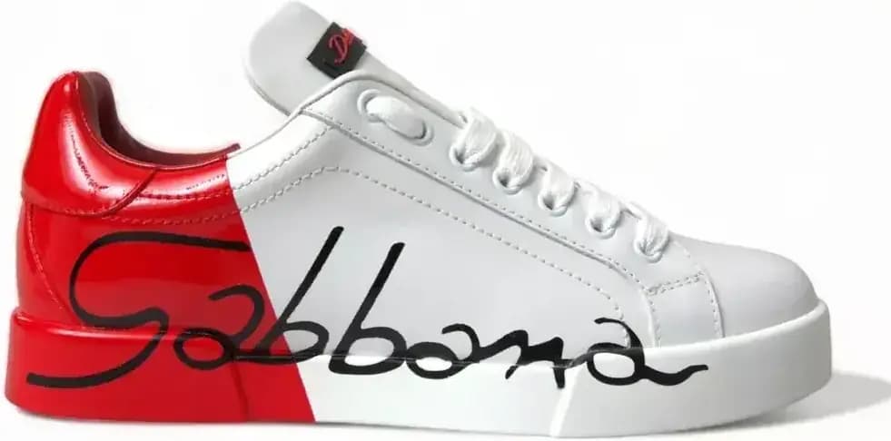 Dolce & Gabbana Elegant — White Leather Portofino Sneaker