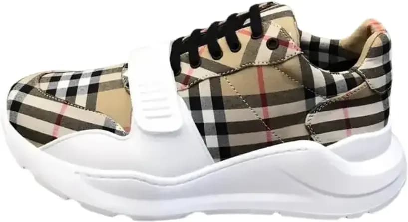 Burberry Beige Vintage Check Cotton Sneakers