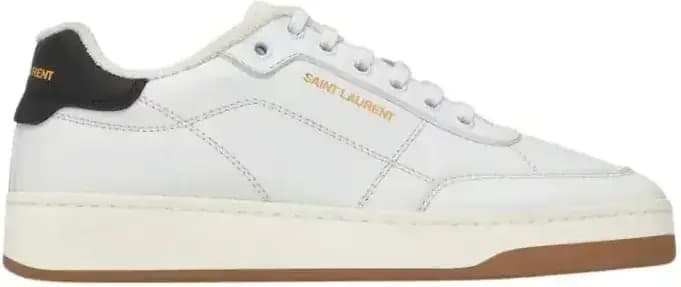 Saint Laurent Ysl Optic — White Black SL 61 Sneakers Smooth Leather