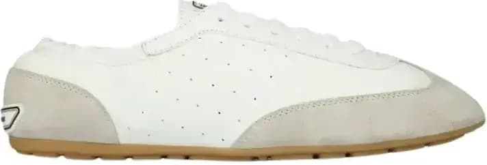 Saint Laurent Ysl Lewis Sneakers Leather and Suede Optic — White & Aluminum Grey